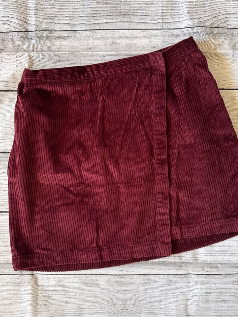 Abercrombie & Fitch Wine Corduroy Mini Skirt